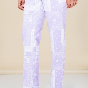 Slim Bandana Suit Trousers