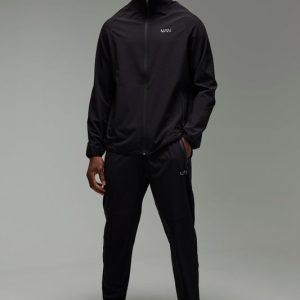 Man Active Pro Stretch Woven Zip Through Tracksuit