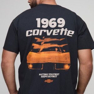 Plus Oversized Corvette License Print Washed T-Shirt