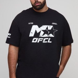 Plus Oversized Boxy M Star Graphic T-Shirt