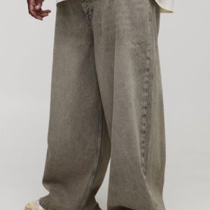 Plus Baggy Fit Overdyed Jeans