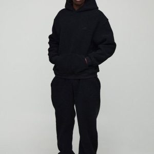 Tall Official Borg Embroidered Oversized Hooded Tracksuit