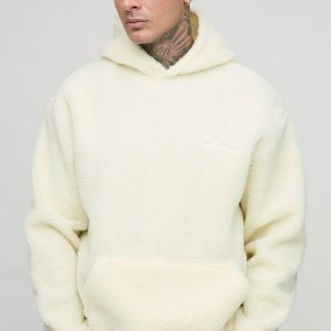 Tall Borg LMTD EDTN Embroidered Boxy Oversized Hoodie