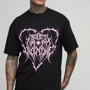 Tall Oversized Bullet for My Valentine License Print T-Shirt