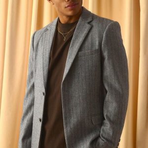 Pinstripe Slim Fit Blazer