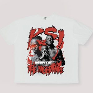White Oversized Misfits KSI The Nightmare License Printed T-Shirt
