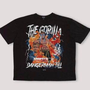 Black Oversized Darren Till Misfits License Printed T-Shirt