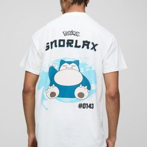 Oversized Pokemon Snorlax License Graphic T Shirt