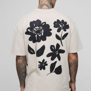 Tall Floral Graphic Oversized T-Shirt