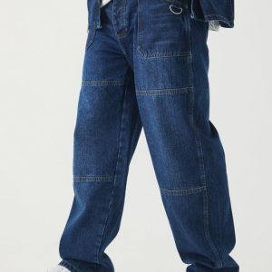 Relaxed Rigid Washed Carabiner Jeans