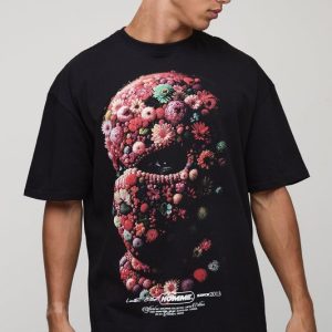 Tall Oversized Floral Mask T-shirt