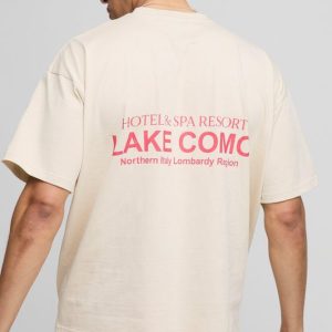 Oversized Lake Como Text Graphic T-Shirt