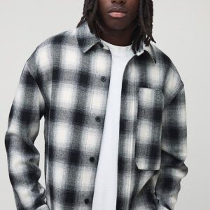 Regular Fit Heavyweight Workwear Pocket Flannel Shirt Jacket