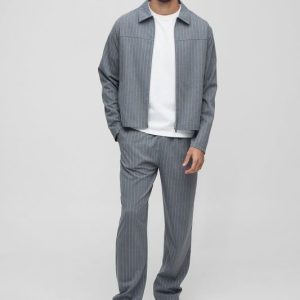 Slim Fit Pinstripe Pants