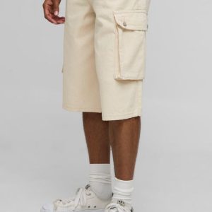 Longline Cargo Denim Jorts