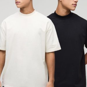 2 Pack Oversized Heavyweight Crew Neck T-Shirts