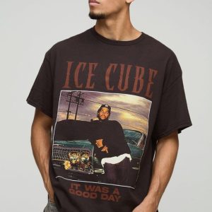 Oversized Ice Cube License Print T-Shirt