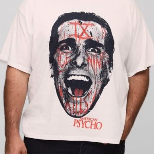 Plus Oversized American Psycho License Print T-Shirt