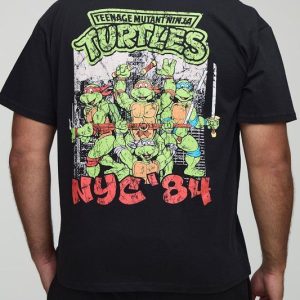 Plus Oversized Teenage Mutant Ninja Turtles License Print T-Shirt