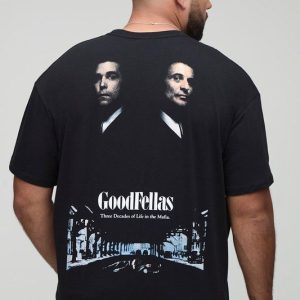 Plus Oversized Goodfellas License Print T-Shirt