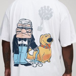 Plus Oversized Disney UP License Print T-Shirt