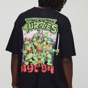 Tall Oversized Teenage Mutant Ninja Turtles License Print T-Shirt