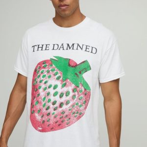 White Oversized The Damned License T-Shirt