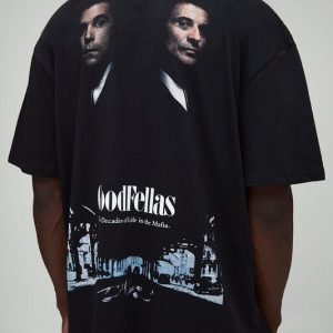 Tall Oversized Goodfellas License Print T-Shirt