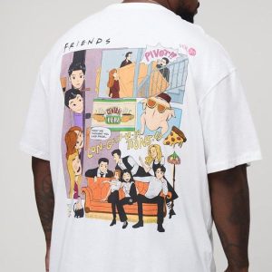 Plus  Oversized Friends License Print T-Shirt