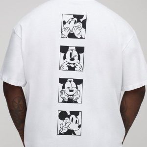 Plus Oversized Disney Mickey Mouse License Print T-Shirt