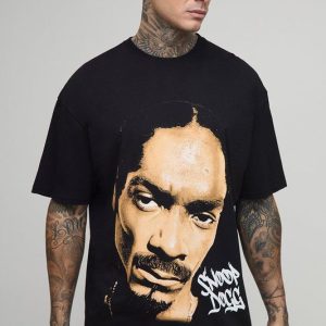 Tall Oversized Snoop Dog License Print T-Shirt