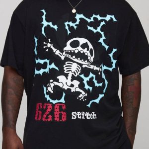 Plus Oversized Lilo & Stitch License Print T-Shirt