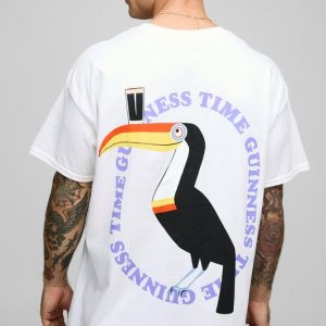 Oversized Guinness License Graphic T Shirt