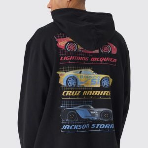 Oversized Disney Cars License Print Hoodie