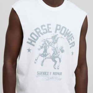 Oversized Boxy Western Graphic Tank