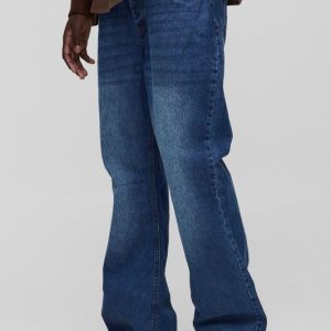 Relaxed Rigid Flare Jean In Mid Blue