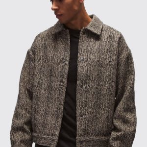 Heavyweight Boucle Herringbone Overshirt