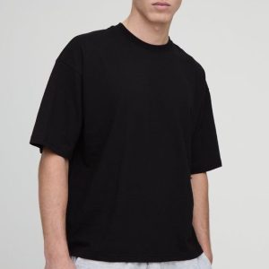 Basic Oversized Boxy Crew Neck T-shirt