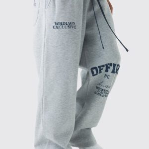 Wide Leg Offcl Print Sweatpants