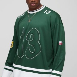 Oversized 13 Mesh Long Sleeve Hockey Top