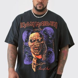 Plus Iron Maiden License Print T-shirt