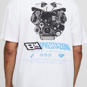 White Oversized BM Prestazion T-Shirt