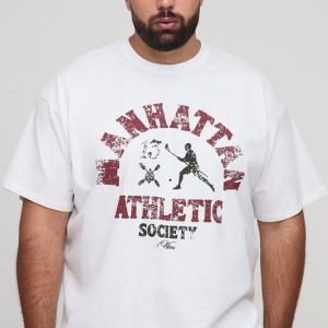Plus Manhattan Varsity Print Oversized T-Shirt