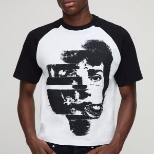 Shrunken Boxy Short Sleeve Raglan T-Shirt