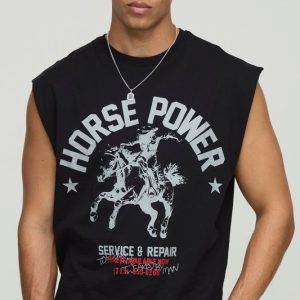 Oversized Boxy Western Graphic Vest