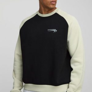 Oversized Boxy Branded Raglan Sleeve Sweatshirt