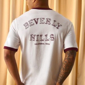 Regular Beverly Hills Varsity Ringer T-Shirt