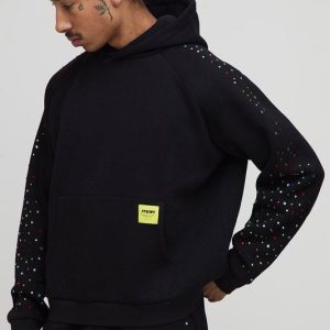 Oversized Boxy Multi Colour Rhinestone Hoodie