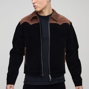 Regular Western Coated Denim Harrington