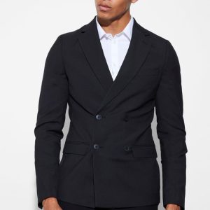 Super Skinny Double Breasted Suit Jacket